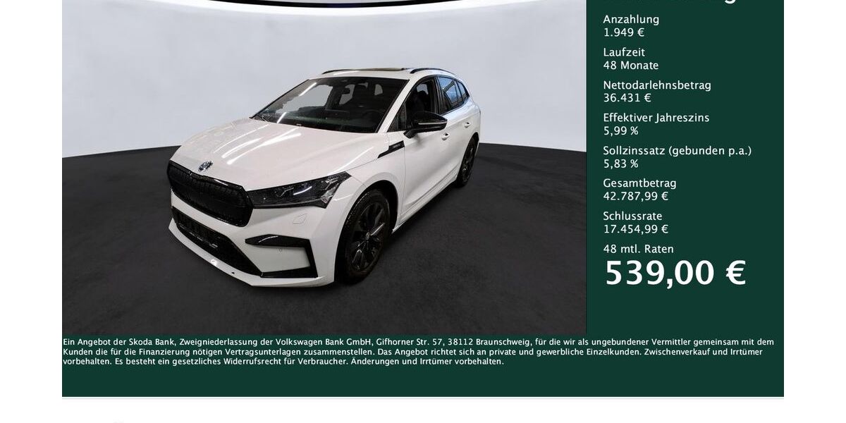 Skoda Enyaq 51.932 km 38.330 &euro; Dortmund 44269