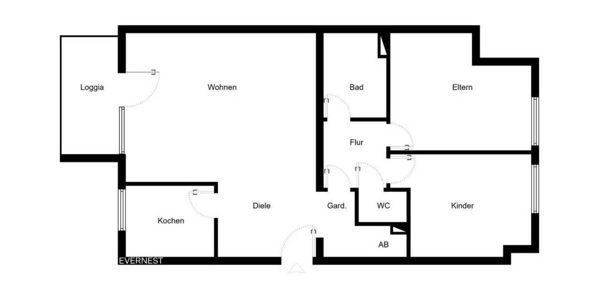 Etagenwohnung Iserlohn Obergrüne - 3 Zimmer, 88 m&sup2;, 159.000&euro; | Angebot:26723977