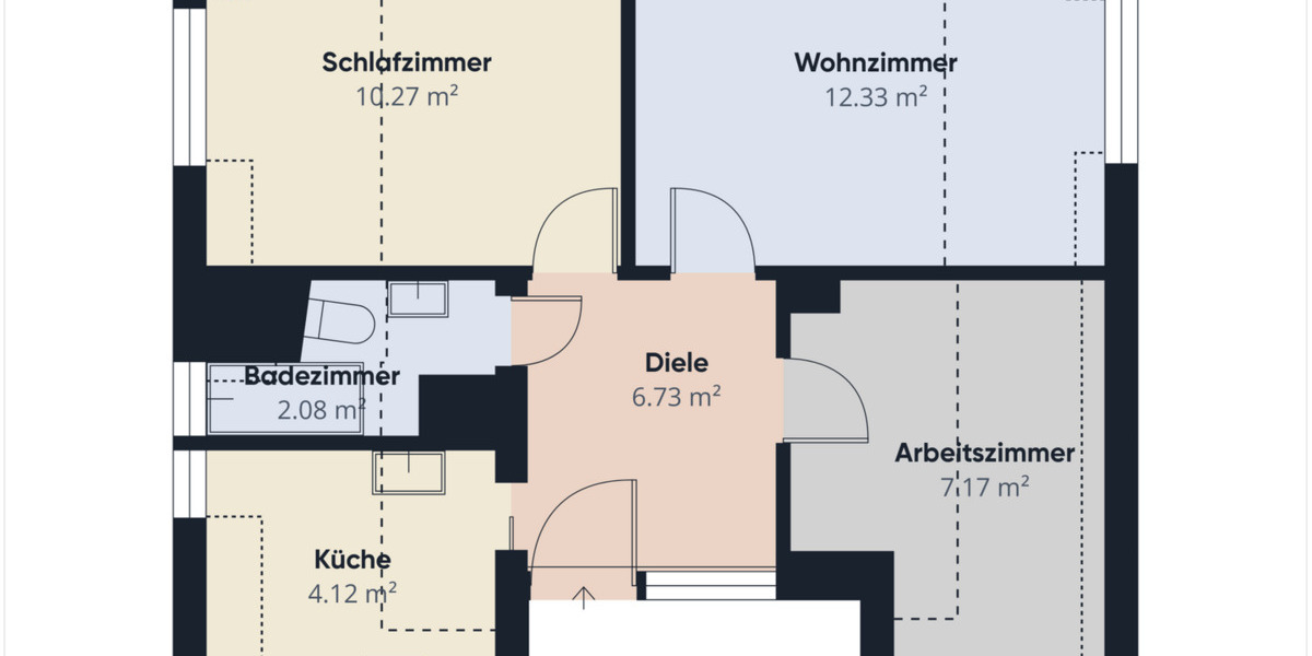 Etagenwohnung Hamm Hamm-Osten - 3 Zimmer, 45 m&sup2;, 340&euro; | Angebot:25736324