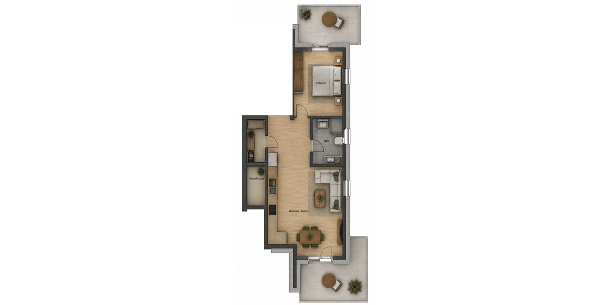 Etagenwohnung Welver Meyerich - 2 Zimmer, 55 m&sup2;, 219.400&euro; | Angebot:26585246