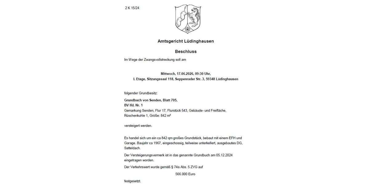 Einfamilienhaus Senden - 4 Zimmer, 223 m&sup2;, 566.000&euro; | Angebot:26738351