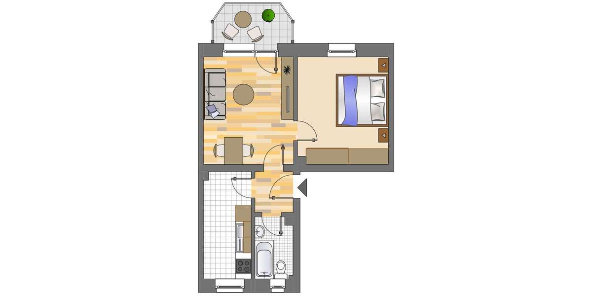 Etagenwohnung Dortmund Hörde - 2 Zimmer, 43 m&sup2;, 404&euro; | Angebot:26306660