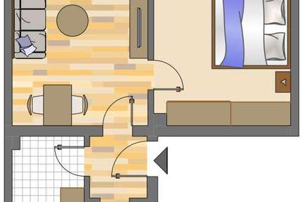 Wohnung Dortmund Hörde - 2 Zimmer, 43 m&sup2;, 404&euro; | Angebot:26306660