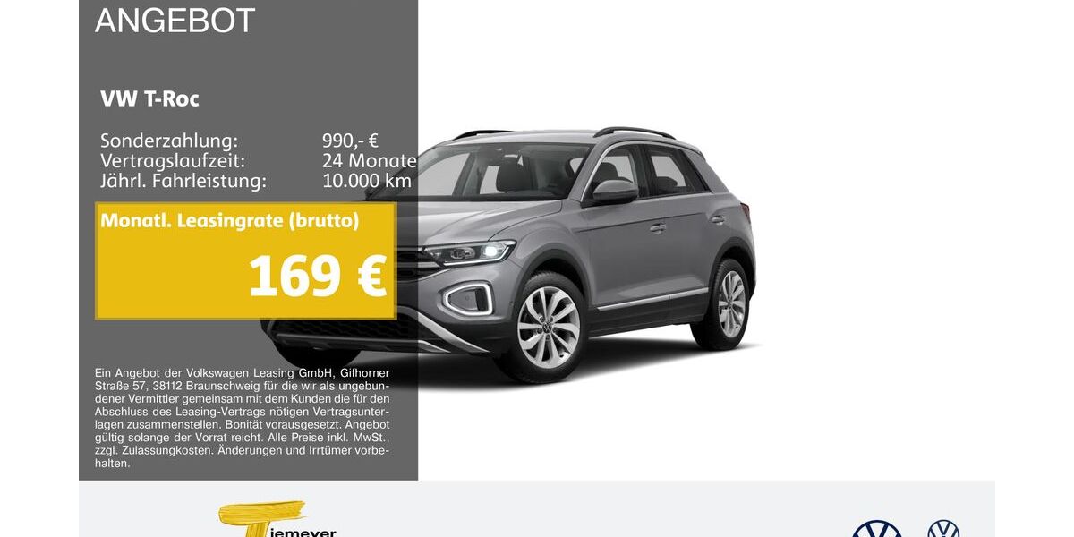 VW T-Roc 9.735 km 23.390 &euro; Marl 45770