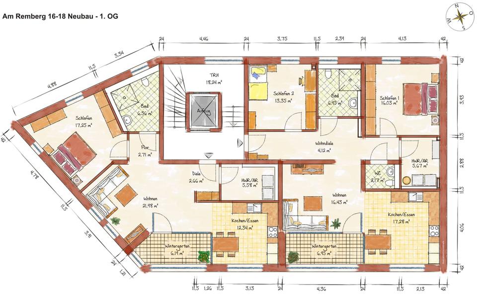 Etagenwohnung Dortmund Hörde - 2 Zimmer, 77 m&sup2;, 935&euro; | Angebot:25921771