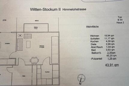 Wohnung Witten Rüdinghausen - 1.5 Zimmer, 44 m&sup2;, 89.999&euro; | Angebot:25966347