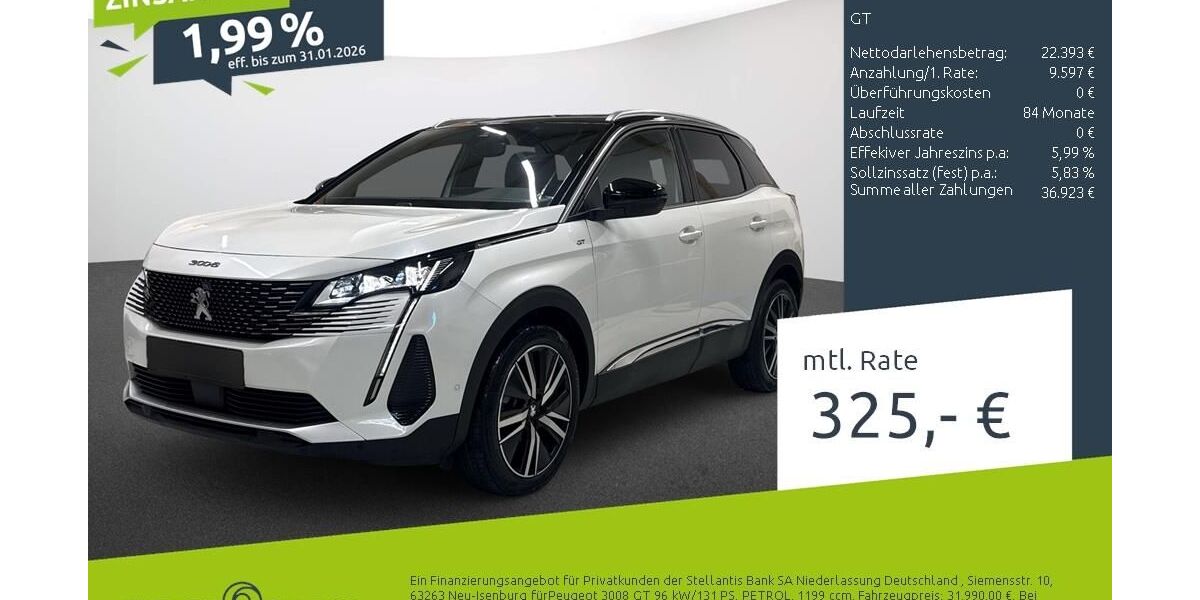 Peugeot 3008 21.553 km 31.990 &euro; Dülmen 48249