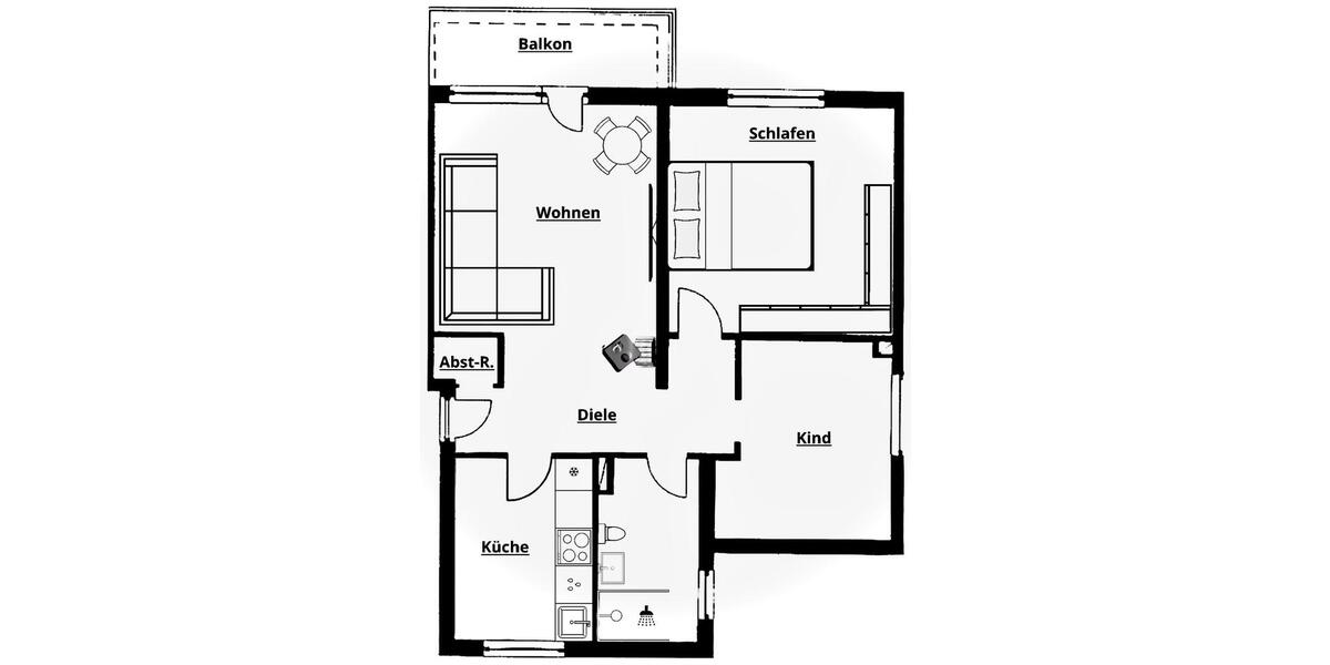 Etagenwohnung Bochum Bochum-Mitte - 3.5 Zimmer, 70 m&sup2;, 239.000&euro; | Angebot:27082819