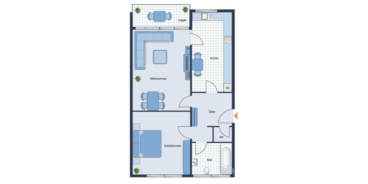 Etagenwohnung Witten Herbede - 2 Zimmer, 62 m&sup2;, 475&euro; | Angebot:25974790