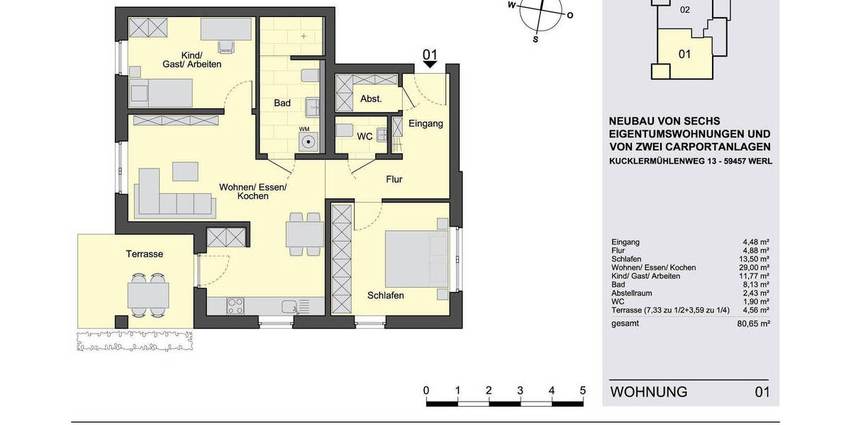 Etagenwohnung Werl - 3 Zimmer, 80 m&sup2;, 322.400&euro; | Angebot:25796529