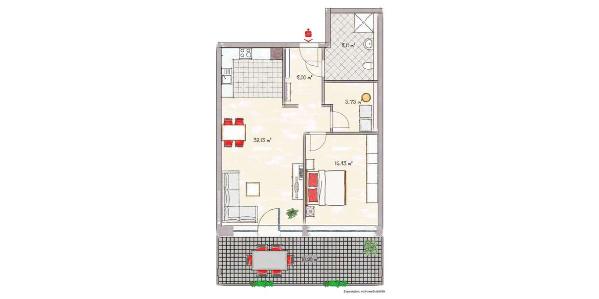 Etagenwohnung Dülmen - 2 Zimmer, 81 m&sup2;, 1.013&euro; | Angebot:27111742