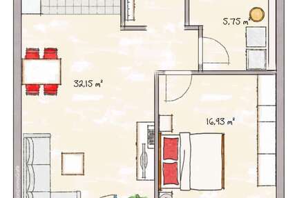 Wohnung Dülmen - 2 Zimmer, 81 m&sup2;, 1.013&euro; | Angebot:27111742