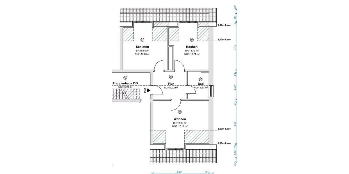 Dachgeschoßwohnung Witten Annen - 2 Zimmer, 55 m&sup2;, 595&euro; | Angebot:25991561