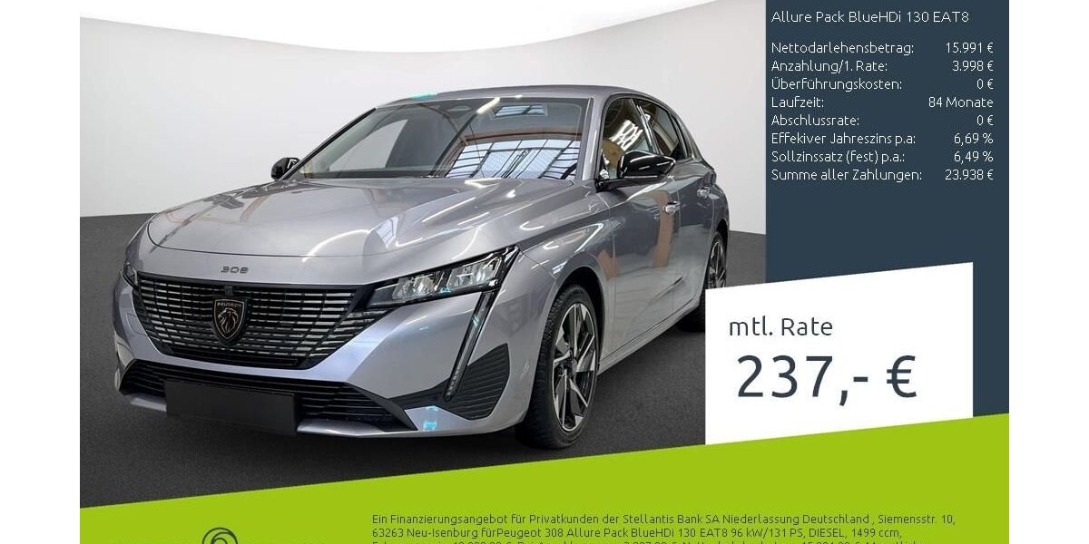 Peugeot 308 58.550 km 19.989 &euro; Dülmen 48249