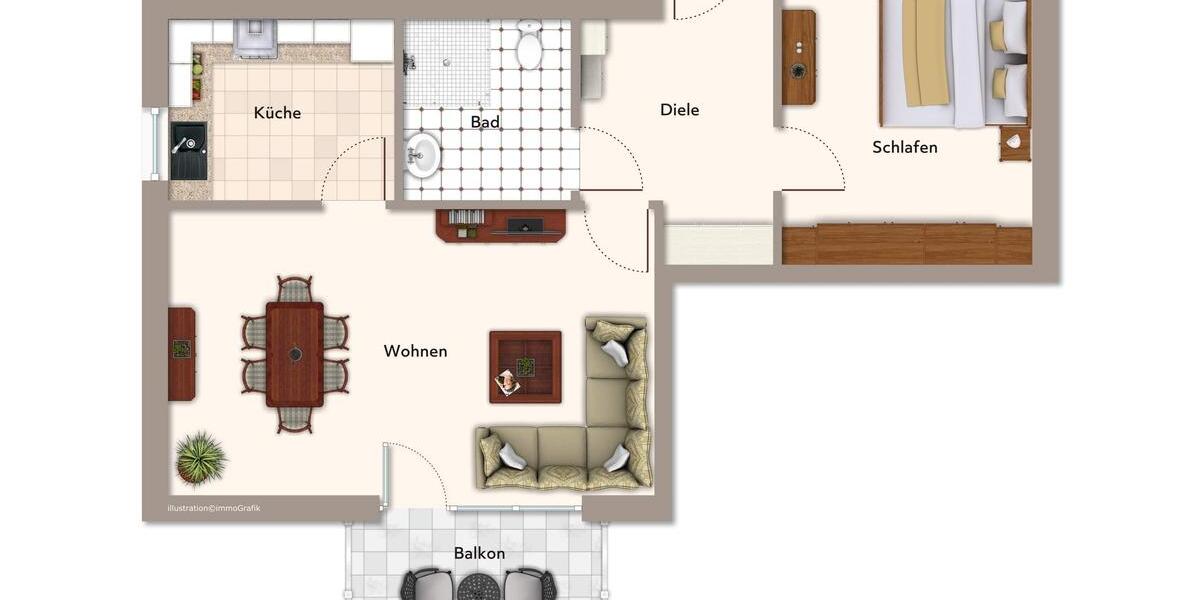 Etagenwohnung Herne Baukau - 2 Zimmer, 65 m&sup2;, 700&euro; | Angebot:24941234