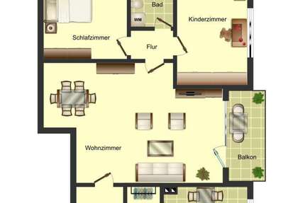 Wohnung Bergkamen - 3 Zimmer, 86 m&sup2;, 579&euro; | Angebot:26729546