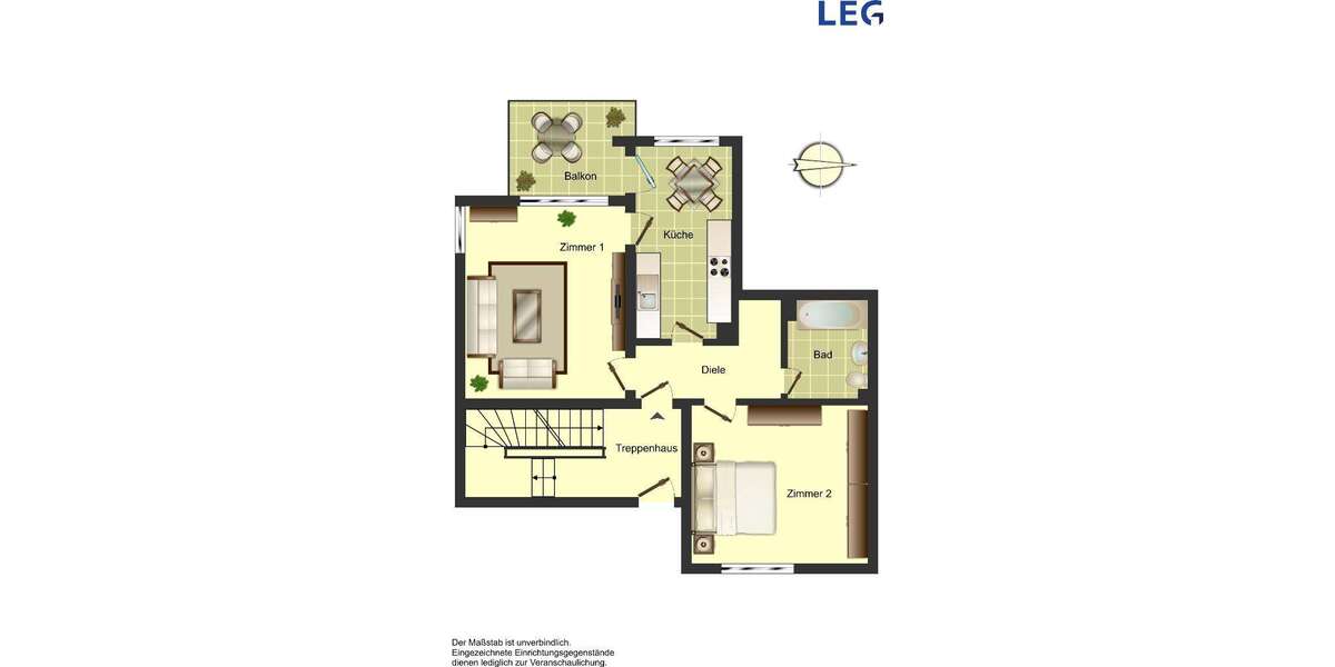 Etagenwohnung Kamen Methler - 2 Zimmer, 60 m&sup2;, 337&euro; | Angebot:22285717