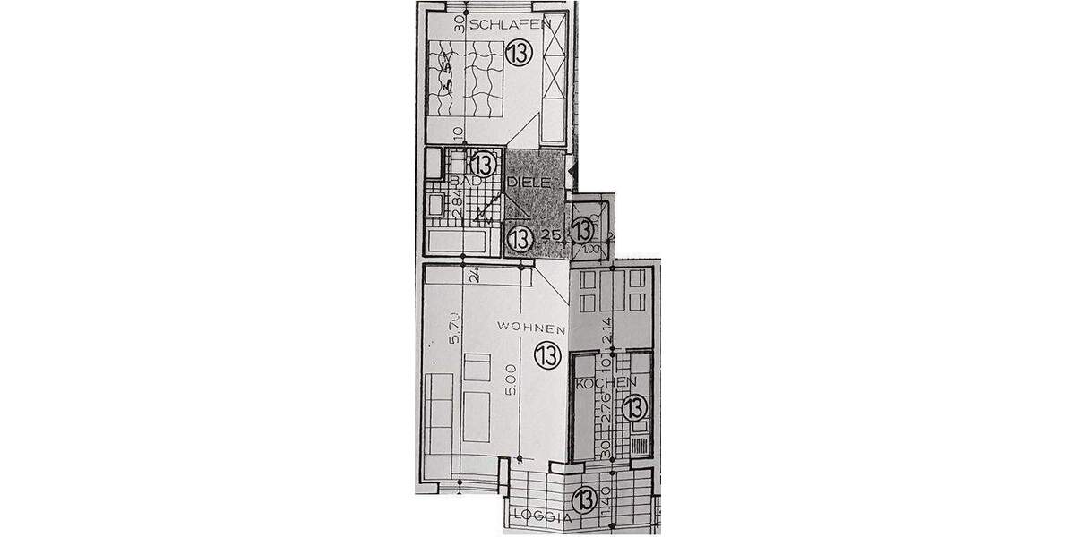 Etagenwohnung Hagen Hohenlimburg - 2 Zimmer, 57 m&sup2;, 480&euro; | Angebot:26155722