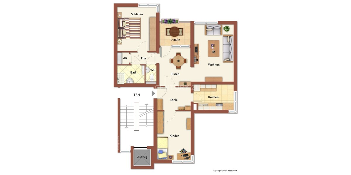 Love is in the air – Helle 3,5-Zimmer-Wohnung mit Weitblick im 6. OG - Etagenwohnung Bochum Laer | Angebot:27327929