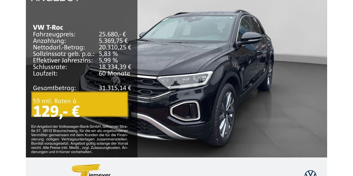 VW T-Roc 28.070 km 25.280 &euro; Recklinghausen 45663