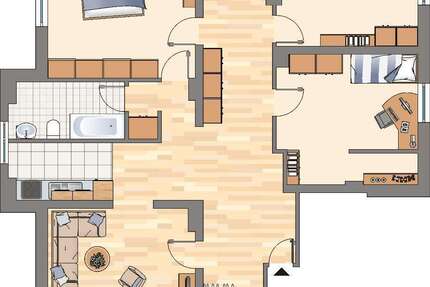 Wohnung Dortmund Scharnhorst - 4 Zimmer, 113 m&sup2;, 823&euro; | Angebot:26238754