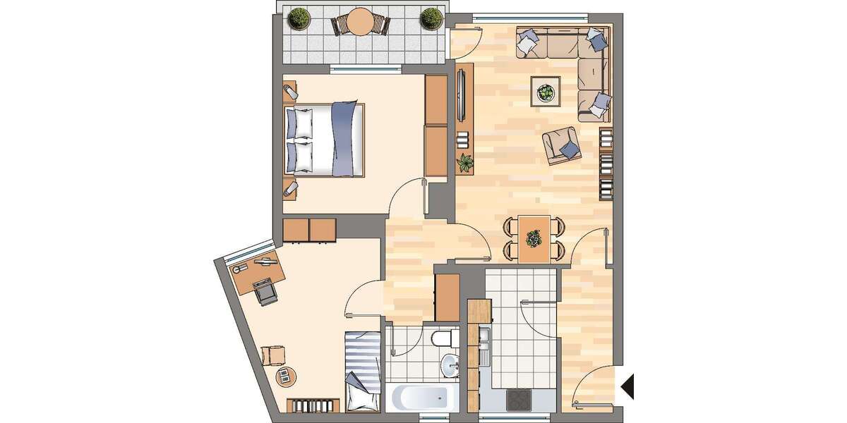 Etagenwohnung Dortmund Wickede - 3 Zimmer, 70 m&sup2;, 552&euro; | Angebot:26238810