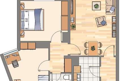 Wohnung Dortmund Wickede - 3 Zimmer, 70 m&sup2;, 552&euro; | Angebot:26238810