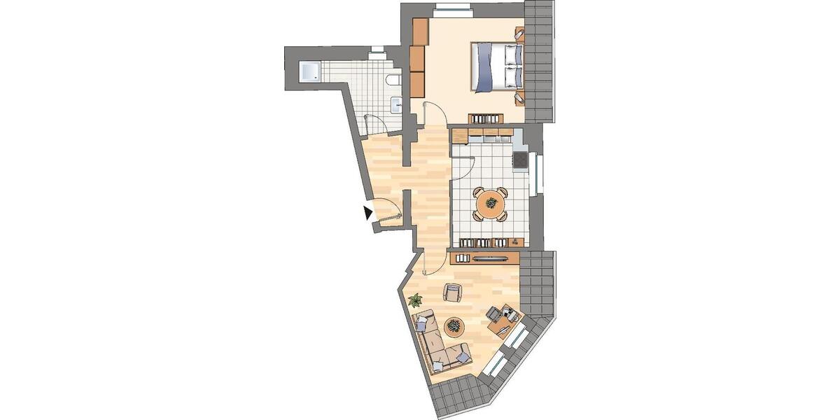 Erdgeschoßwohnung Dortmund Bövinghausen - 2.5 Zimmer, 64 m&sup2;, 517&euro; | Angebot:23150942