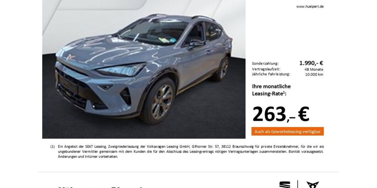 Cupra Formentor 4.568 km 32.880 &euro; Dortmund 44269