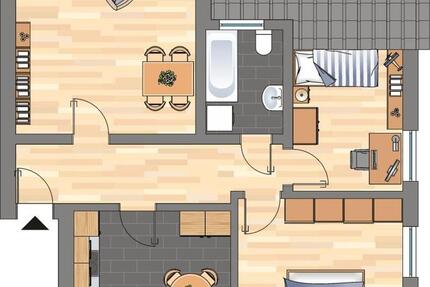 Wohnung Bergkamen - 3.5 Zimmer, 58 m&sup2;, 263&euro; | Angebot:25868106