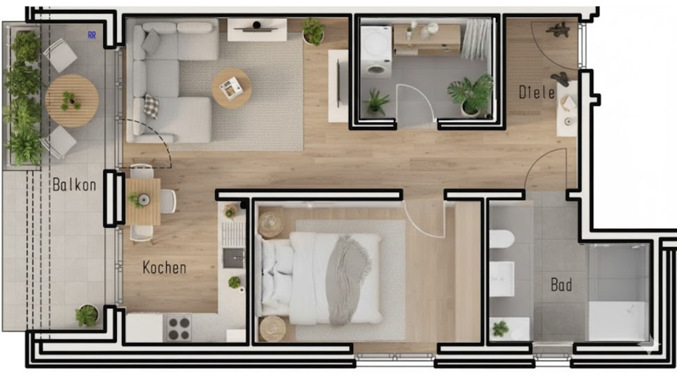 Etagenwohnung Oer-Erkenschwick Erkenschwick - 2.5 Zimmer, 65 m&sup2;, 412&euro; | Angebot:26003544