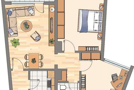 Wohnung Dortmund Wickede - 3 Zimmer, 65 m&sup2;, 550&euro; | Angebot:26238777