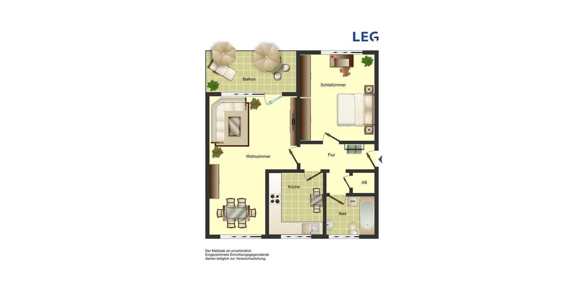 Etagenwohnung Bergkamen - 2.5 Zimmer, 55 m&sup2;, 369&euro; | Angebot:25592058