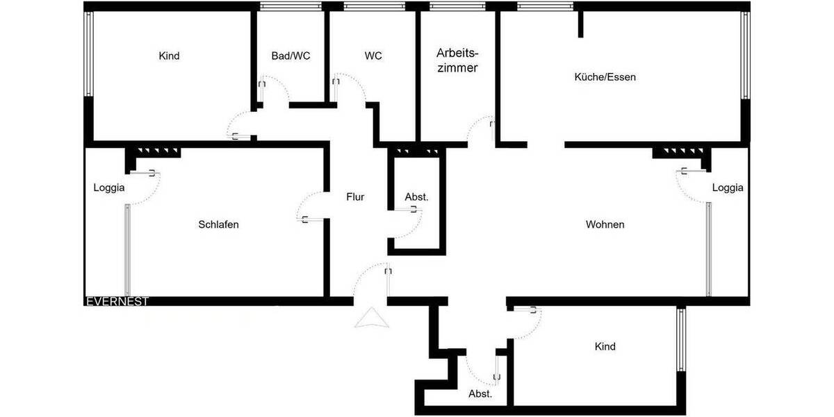 Etagenwohnung Dortmund Lanstrop - 5 Zimmer, 131 m&sup2;, 289.000&euro; | Angebot:26499865