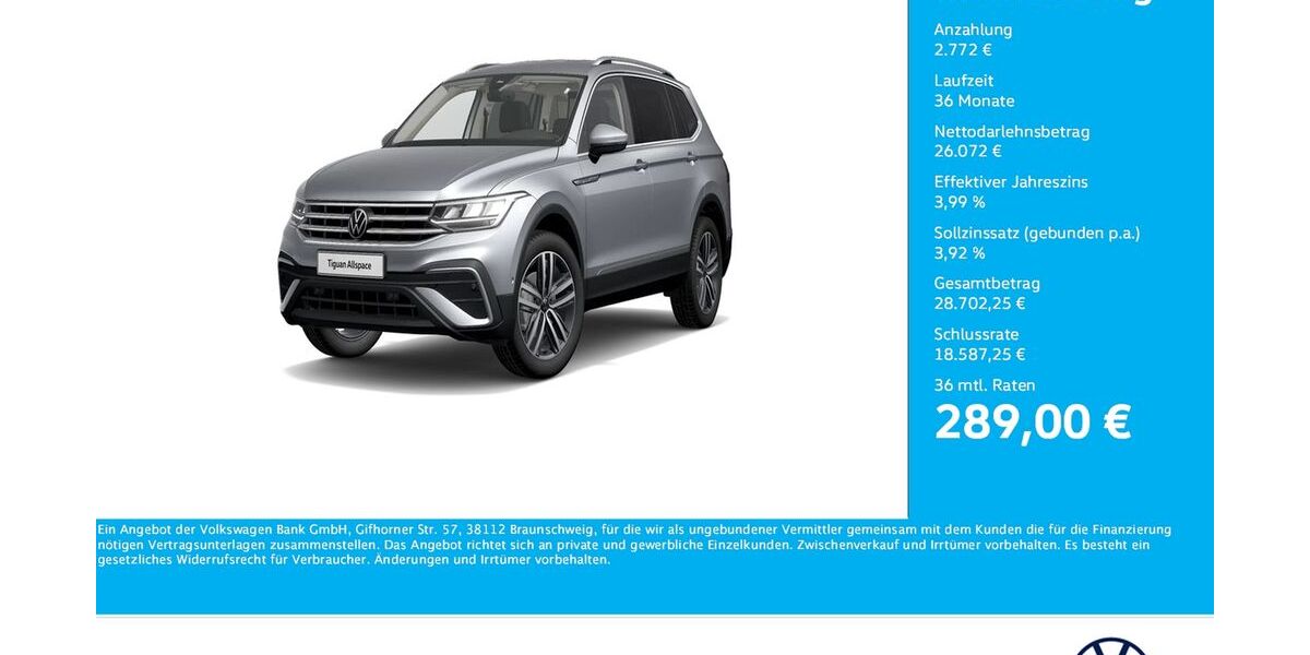 VW Tiguan Allspace 42.088 km 28.748 &euro; Dortmund 44379