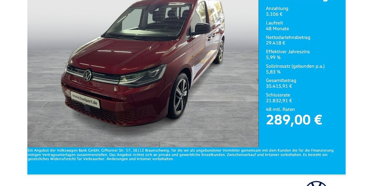 VW Caddy 7.589 km 34.309 &euro; Dortmund 44379
