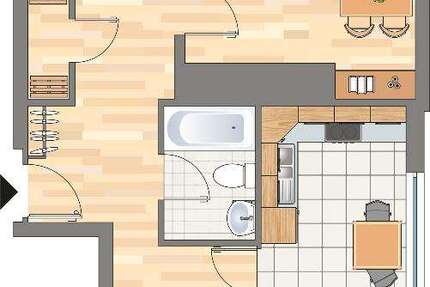 Wohnung Dortmund Hörde - 3 Zimmer, 74 m&sup2;, 391&euro; | Angebot:26238752