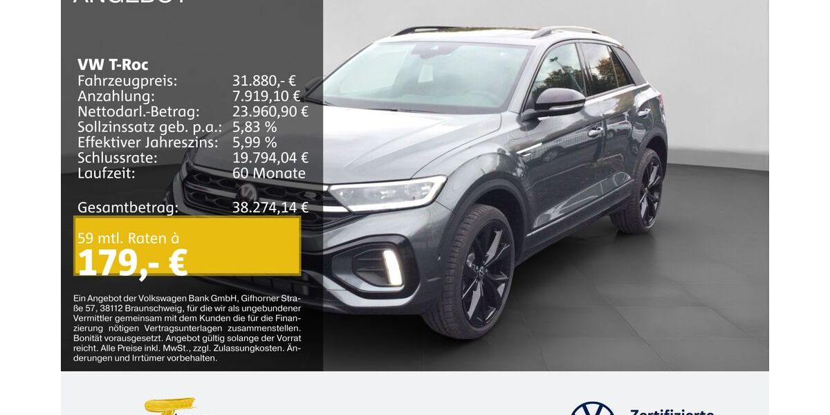 VW T-Roc 4.999 km 29.480 &euro; Herne 44653