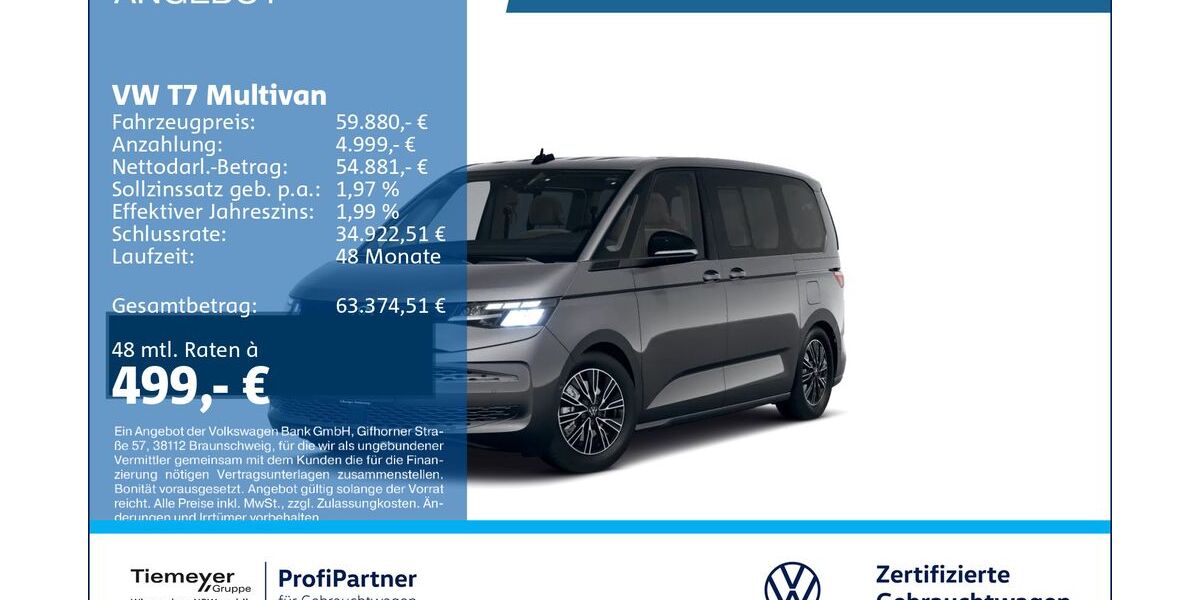 VW T7 Multivan 20.998 km 59.880 &euro; Recklinghausen 45663