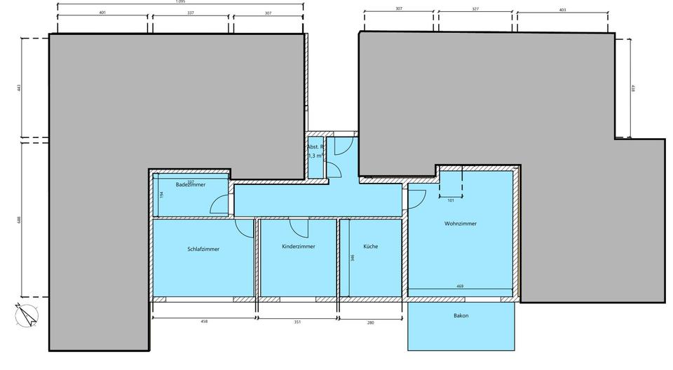 Etagenwohnung Recklinghausen Hillerheide - 3 Zimmer, 78 m&sup2;, 580&euro; | Angebot:26635322