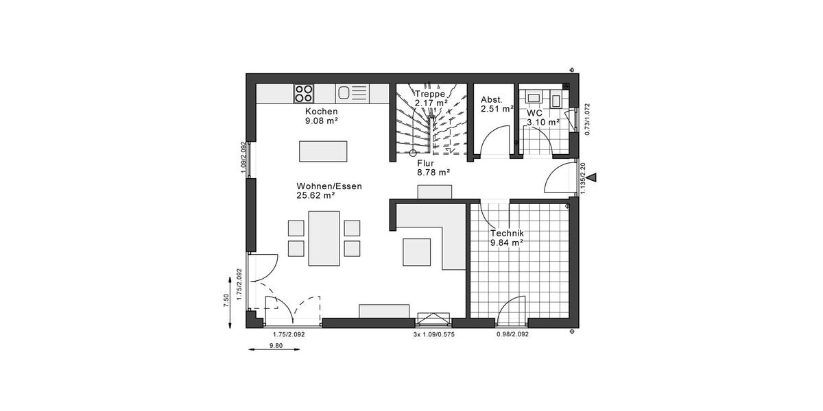 Einfamilienhaus Hamm Bockum - 3 Zimmer, 130 m&sup2;, 1.230&euro; | Angebot:26663242