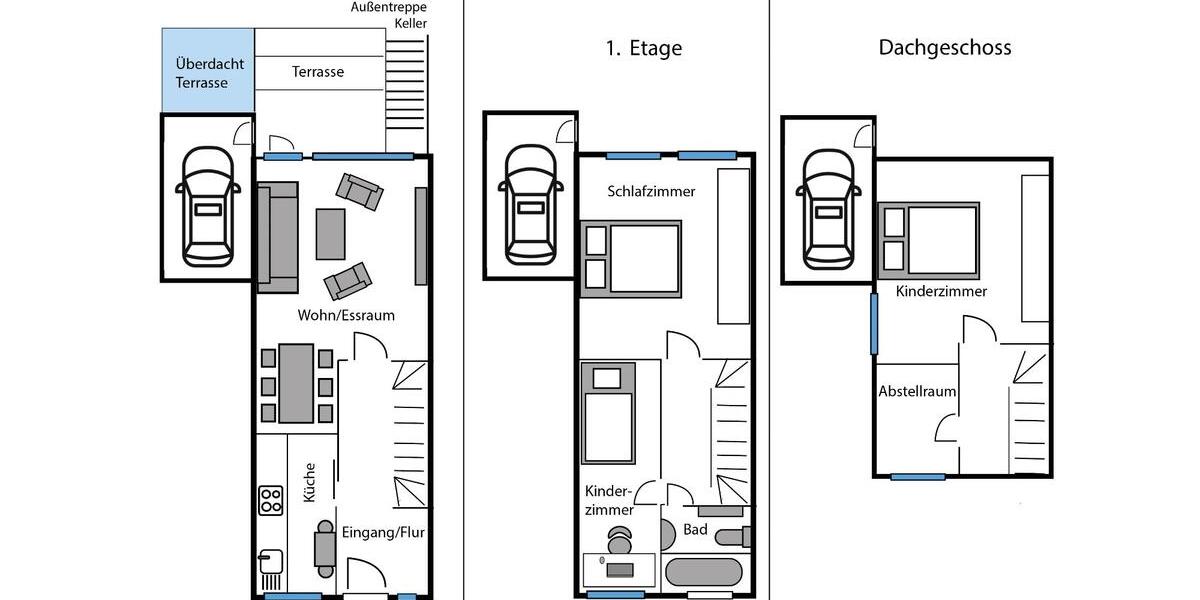Reihenhaus Welver - 5.5 Zimmer, 107 m&sup2;, 223.000&euro; | Angebot:26083375