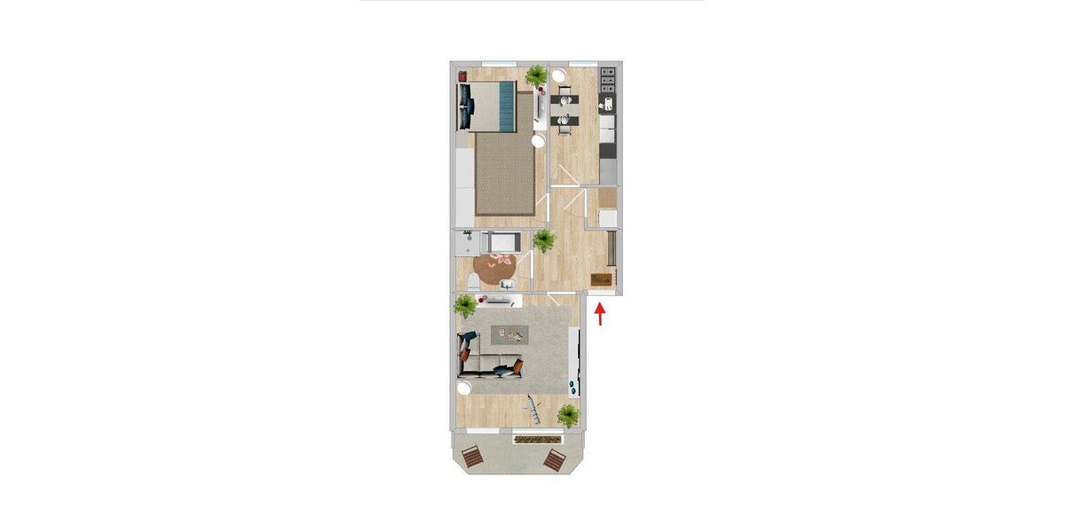 Etagenwohnung Herne Wanne-Bickern - 1 Zimmer, 65 m&sup2;, 490&euro; | Angebot:27606564