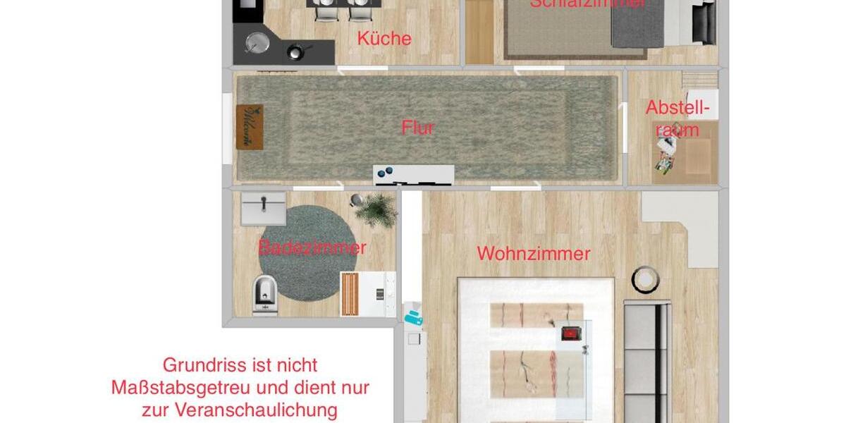 Etagenwohnung Herne Wanne-Bickern - 1 Zimmer, 74 m&sup2;, 500&euro; | Angebot:27606554
