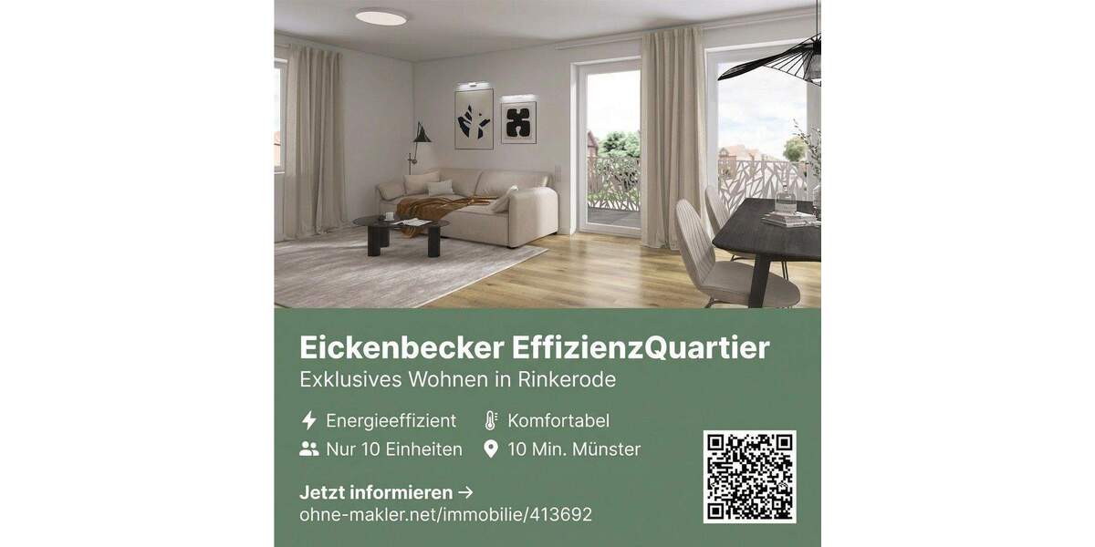 Etagenwohnung Drensteinfurt Rinkerode - 2 Zimmer, 67 m&sup2;, 1.050&euro; | Angebot:26143871
