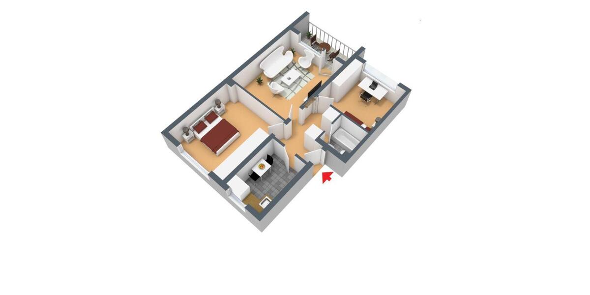 Erdgeschoßwohnung Hagen Hagen-Nord - 3 Zimmer, 70 m&sup2;, 519&euro; | Angebot:24719245