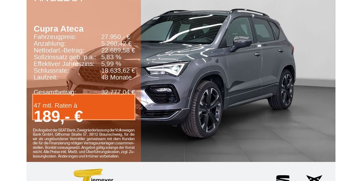 Cupra Ateca 43.928 km 27.570 &euro; Bochum 44809