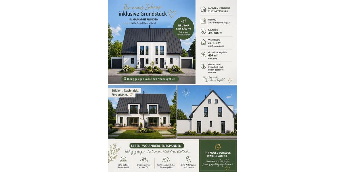 Doppelhaushälfte Ascheberg - 5 Zimmer, 135 m&sup2;, 499.000&euro; | Angebot:26384286