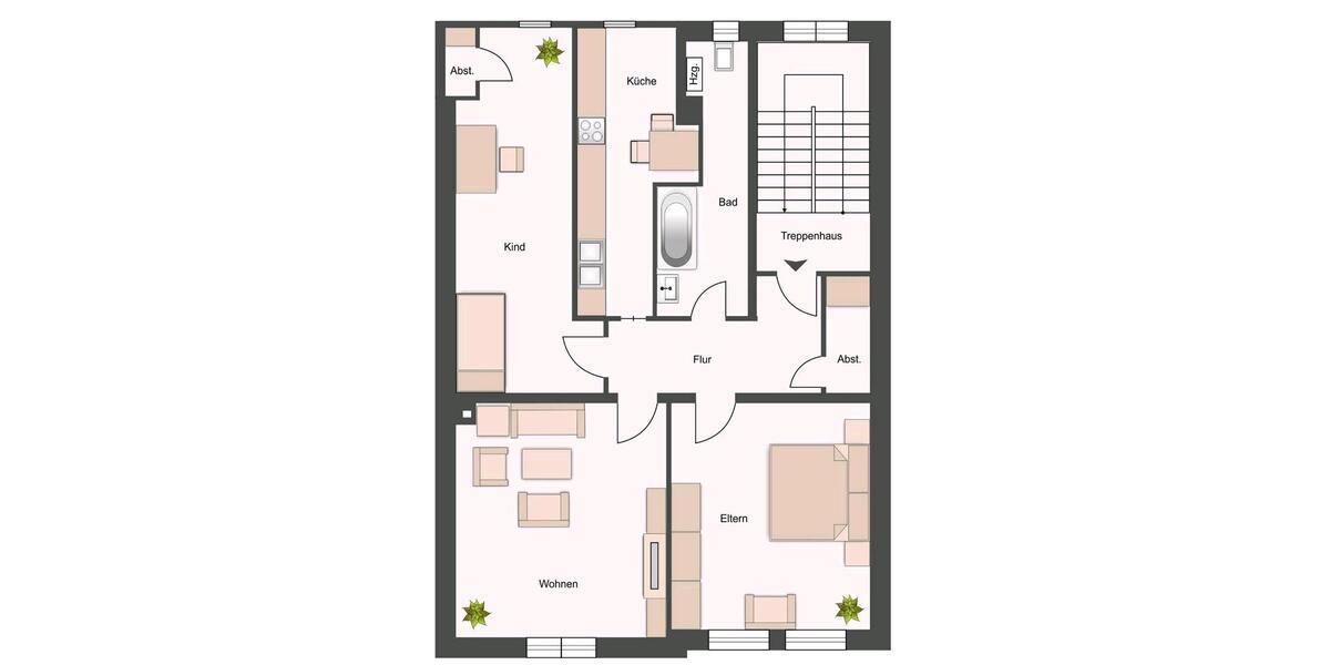 Etagenwohnung Dortmund Innenstadt Ost - 3 Zimmer, 96 m&sup2;, 269.000&euro; | Angebot:26148860