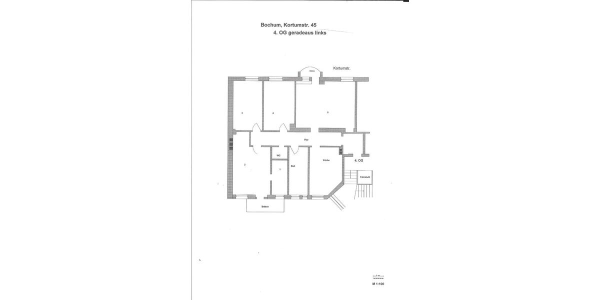 Etagenwohnung Bochum - 5 Zimmer, 126 m&sup2;, 1.200&euro; | Angebot:25391632
